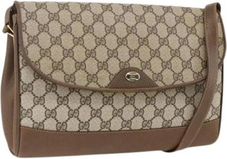 Gucci Pre-owned Vintage Schoudertas - Dames - Vintage Schoudertas - Beige - ONE Size - Leer - Vintage