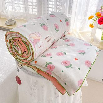 OEM Colcha Reversible De 150x200 Cm, Rosa Rom&aacute;ntico, Acolchada, Con Aire Acondicionado, Juego De Cama/sof&aacute;