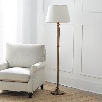 Frontgate Skylar Floor Lamp with Tapered Shade - Frontgate