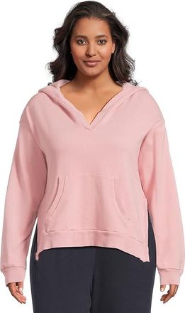 Mod-o-doc Long Sleeve Boxy Hoodie Womens Sweater Rosebud : LG (US 12-14), Cotton