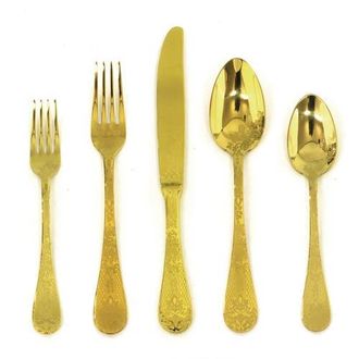 Mepra Casablanca Flatware Set - 20 Pieces in Gold at Nordstrom