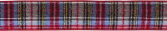 Melrose International Plaid Holiday Ribbon (Set of 2) - Red; Black; White