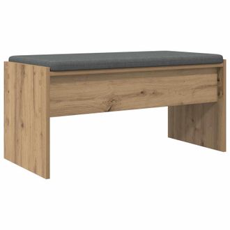 vidaXL Banco De Entrada Con Coj&iacute;n Roble Artesanal 83 X 38 X 40 Cm Vidaxl