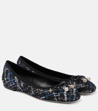 Jimmy Choo London Elme tweed ballet flats