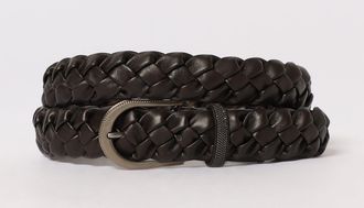 Brunello Cucinelli Cintura Brunello Cucinelli in nappa intrecciata con monile