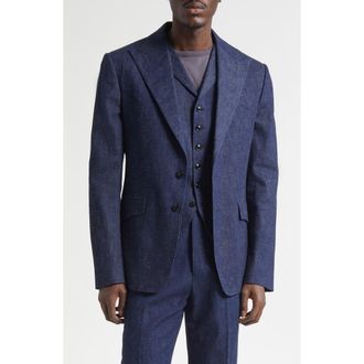 Ralph Lauren Western Denim Tuxedo Jacket in Indigo at Nordstrom, Size 42R