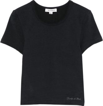 Sporty & Rich Vanessa Logo-print Cropped T-shirt