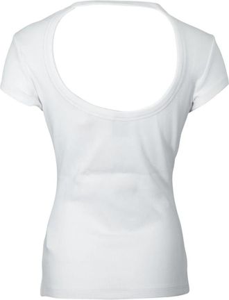 HUGO BOSS Esima Ribbed T-shirt - Dames - T-shirts - Wit - L - Katoen - Tops