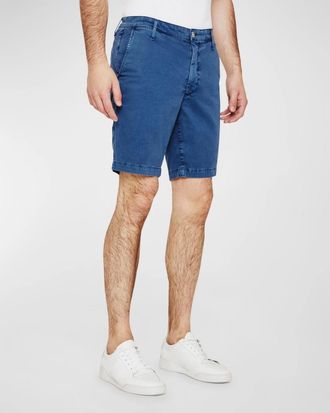 AG - Adriano Goldschmied Mens AG Jeans Wanderer Shorts Bright Night Denim Cotton Belt-Loop DDR2523