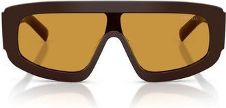 Prada 124mm Oversize Irregular Sunglasses in Cigar/dark Honey at Nordstrom