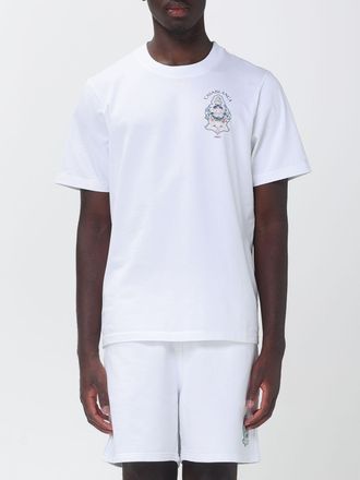 Casablanca Organic Cotton Crew Neck T-Shirt with Logo Print