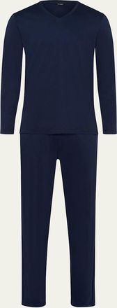 Hanro Mens Night Selection Long Cotton Pajama Set