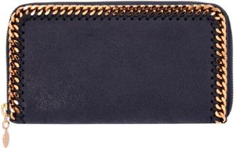 Stella McCartney Falabella Zip Continental Wallet - Dames - Portefeuilles - Blauw - ONE Size - Leer - Accessoires