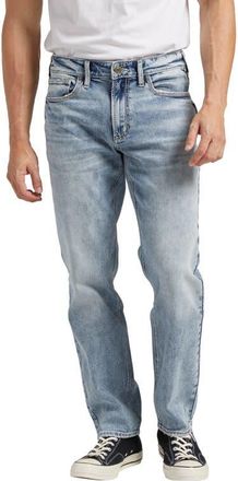 Silver Jeans Co Eddie Athletic Fit Tapered Jeans in Indigo at Nordstrom, Size 31 X 34