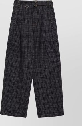 Burberry check pattern denim trousers