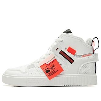 Anta High Top Skateboarding Shoes White Orange 91948062-3