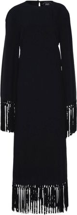 Taller Marmo fringed dress - women - Acetate/Viscose - 42 - Black