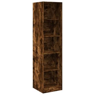 Berkfield Home Wardrobe Smoked Oak 50x50x200 cm Engineered Wood in Brown | Size: 50 x 50 x 200 cm