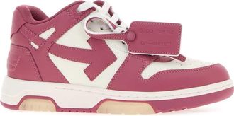 Off-white Womens Two-Tone Leather Out Of Office Sneakers White-Vintage Pink White/vintage