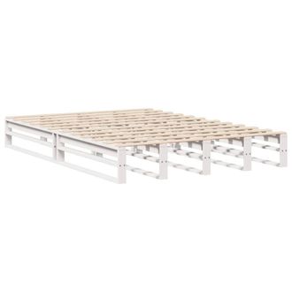 Berkfield Home Modern Bed Frame without Mattress White 140x190 cm Solid Wood Pine