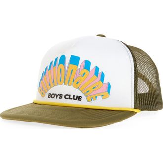 Billionaire Boys Club Arch Logo Trucker Hat in Loden Green at Nordstrom Rack