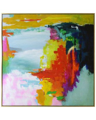 Harp & Finial Vivid Small Framed Canvas Art With 2In Gallery Wrap