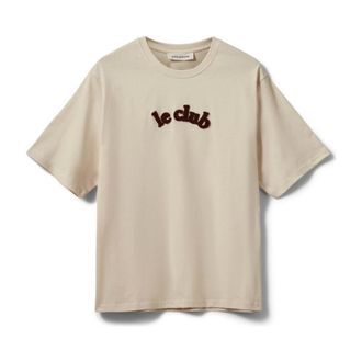 Sofie Schnoor Maesw Oversized T-Shirt - Dames - Tops - Beige - Maat: XS Katoen