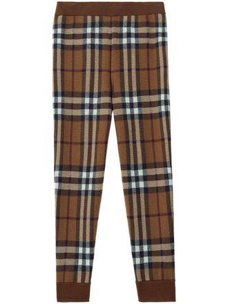 Burberry Geruite trainingsbroek - Bruin