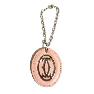 Cartier Pre-owned Accessories, female, Pink, Size: ONE SIZE Pre-owned Leather Bag Charm Key Holder