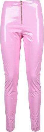 Patrizia Pepe Broeken, Dames, Roze, M, Imitatieleren broek