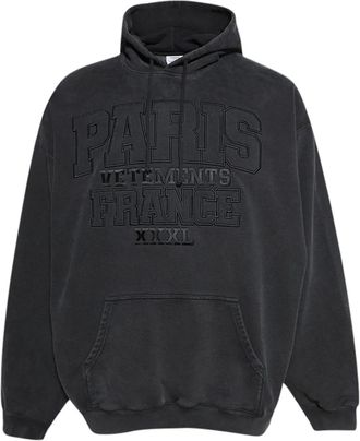VETEMENTS Paris XXXL hoodie - Black
