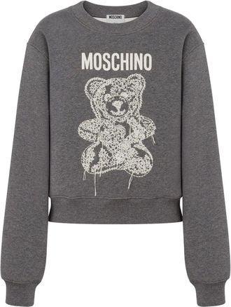 Moschino Felpa Teddy Bear con ricamo - Grigio