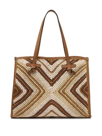 Gianni Chiarini Geweven shopper - Beige