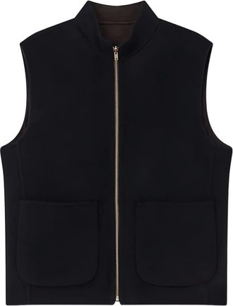 Man On The Boon. zip-up gilet - Black