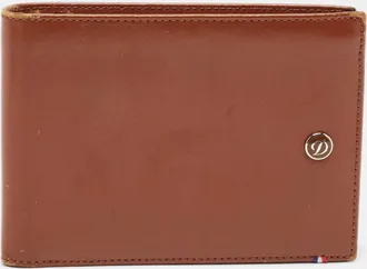 S.T. Dupont S. t. Dupont Brown Leather Bifold Wallet