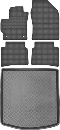 OEM Toyota Corolla Xii Kombi A Partir De 2018 Set - Alfombrillas De Goma Para Coche + Alfombrilla Para Maletero
