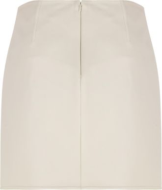 Tod's Womens Mini Skirt Ovine Leather White