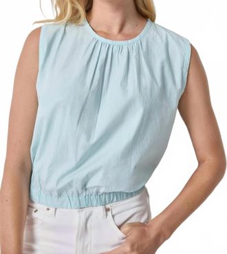 Lilla P Poplin Shell Top In Seabreeze
