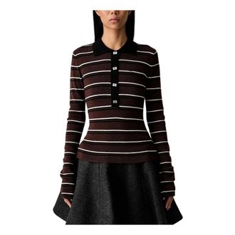Ganni Truien & Vesten, Dames, Bruin, S, Round-neck Truien