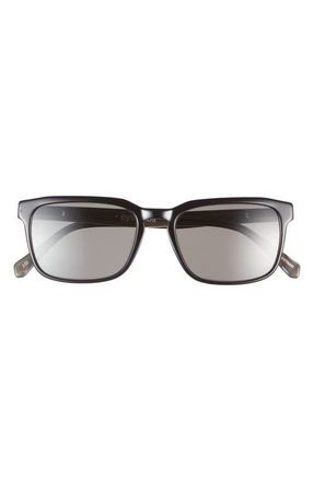 Eyebobs Seymour Glass 52mm Polarized Rectangular Sunglasses in Black /Silver /Grey at Nordstrom