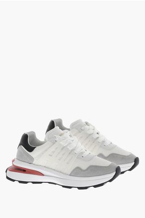 Dsquared2 Suede and Fabric Low-Top Sneakers SLASH size 37