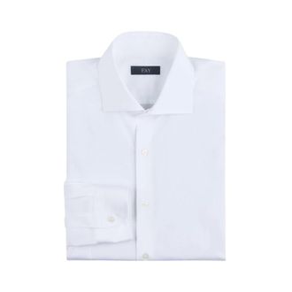 Fay Regular Fit Overhemd - Heren - Overhemden - Wit - Maat: 3XL Katoen