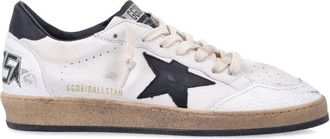 Golden Goose Ball Star White Nappa Sneakers With Black Star