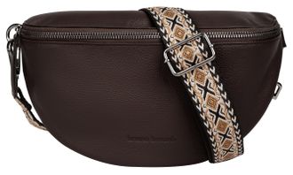 Bruno Banani G&uuml;rteltasche BRUNO BANANI, Damen, Gr. B/H/T: 27cm x 15cm x 9cm onesize, braun, Leder, leicht gl&auml;nzend, unifarben, Taschen G&uuml;rteltasche, echt Leder