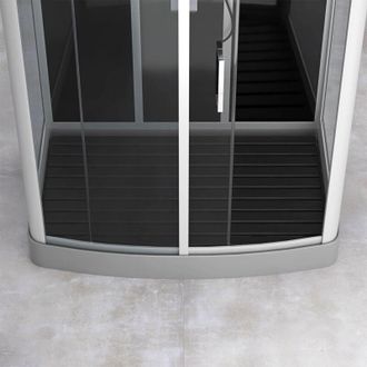 HOME MAISON Tarima De Madera Compuesta Gris Para Cabina Rectangular - Dim. 104 X 74 Cm