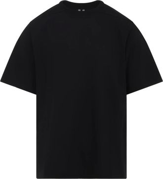 Rick Owens Tops, Heren, Zwart, XS, Katoen, Zwart T-shirt Stijlvol Ontwerp Aw 25
