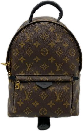 Louis Vuitton Monogram Beige Black Brown Coated Canvas Backpack (Pre-Owned)