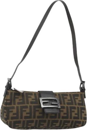 Fendi Pre-owned Zucca Canvas Shoulder Bag - - Pre-owned - Donna - Marrone - ONE SIZE