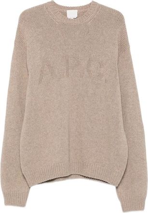 A.P.C. A. p.c. Logo-knit Crew-neck Sweater