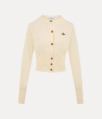 Vivienne Westwood Bea Cropped Cardigan Mako Cotton Cream XL Women
